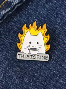 Broche con decoración de llama - Multicolor - Ver 1