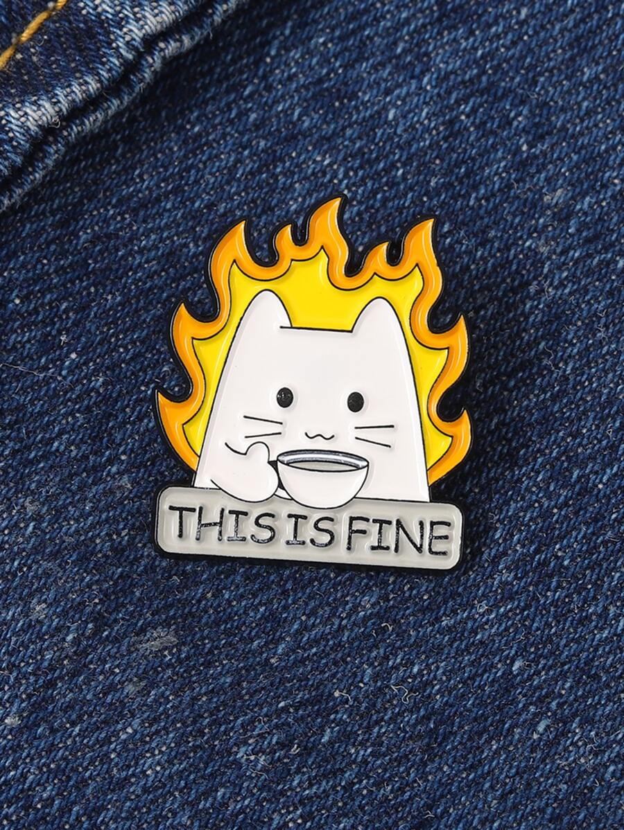 Broche con decoración de llama - Multicolor - Ver 1