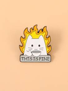 Broche con decoración de llama - Multicolor - Ver 2