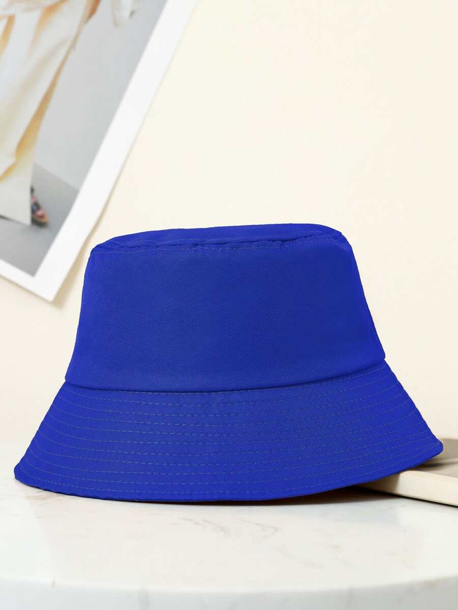 SHEIN Solid Color Bucket Hat