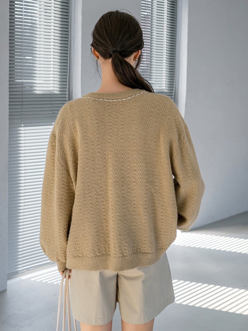 Drop Shoulder Solid Cardigan