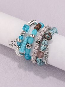 4入組串珠手鏈 - 彩色 - 查看 4