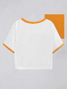Dinakara Top estampado de esqueleto ringer - Blanco - Ver 2