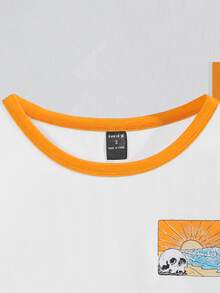 Dinakara Top estampado de esqueleto ringer - Blanco - Ver 4