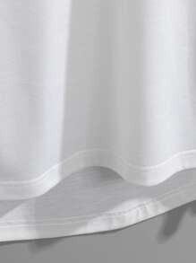 Manfinity Tops Nam Lá thư Giải trí - trắng - Xem 6