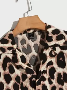 Manfinity Áo sơ mi Nam Nút phía trước Báo Đường phố - Nhiều màu - Xem 3