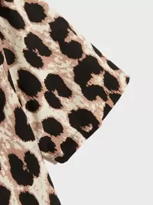 Manfinity Áo sơ mi Nam Nút phía trước Báo Đường phố - Nhiều màu - Xem 4