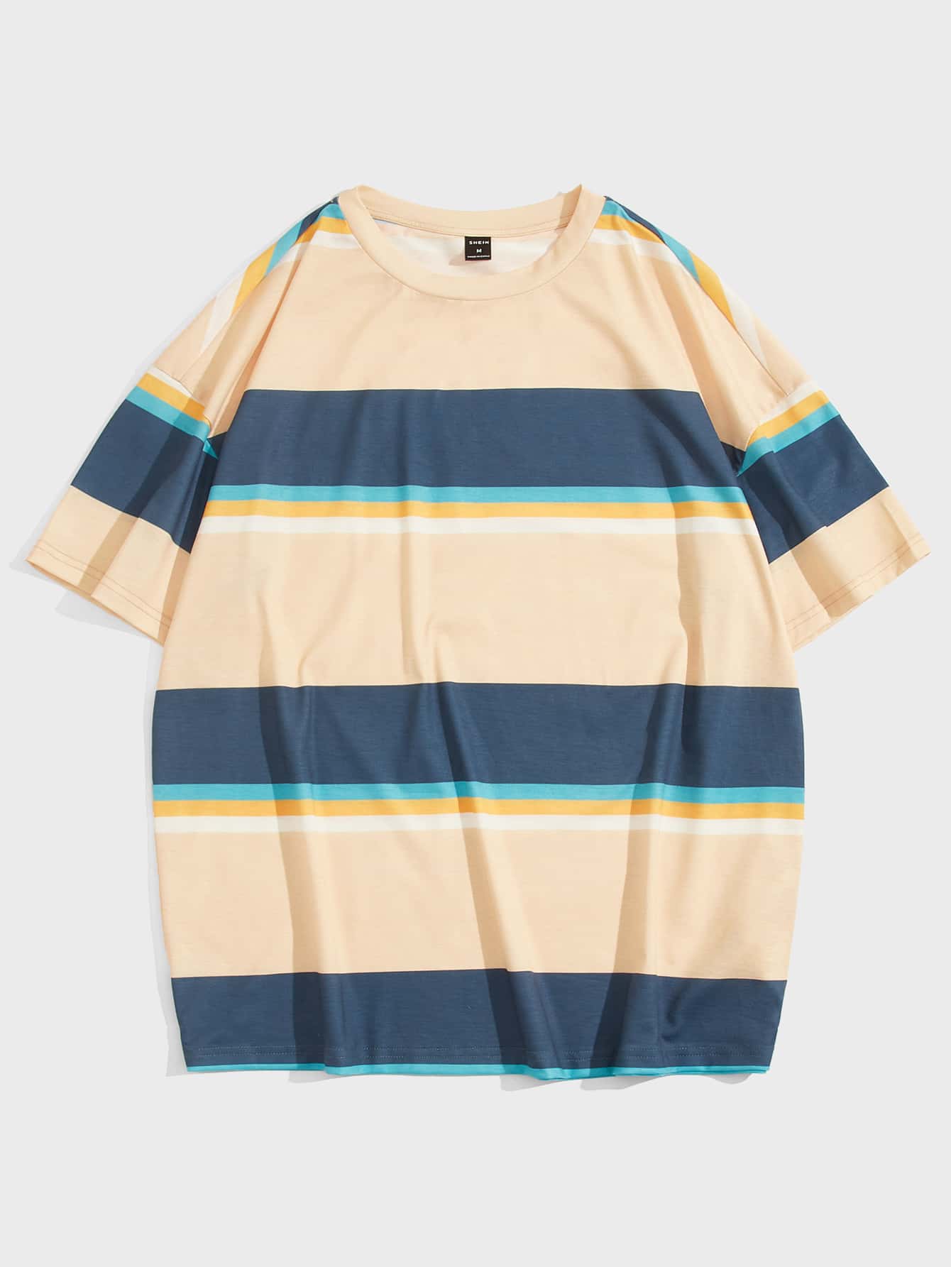 Manfinity Tops Nam Khối Màu Sọc Giải trí - Nhiều màu - Xem 1