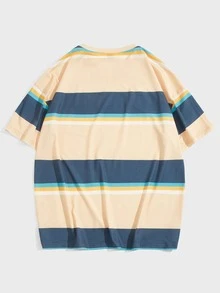 Manfinity Tops Nam Khối Màu Sọc Giải trí - Nhiều màu - Xem 2