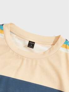 Manfinity Tops Nam Khối Màu Sọc Giải trí - Nhiều màu - Xem 3