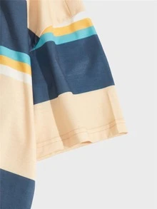 Manfinity Tops Nam Khối Màu Sọc Giải trí - Nhiều màu - Xem 4