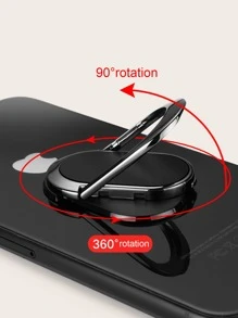 Giá đỡ nhẫn điện thoại di động hình bầu dục - màu đen - Xem 5