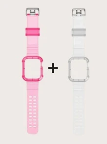 2入組二合一透明錶帶和Apple Watch保護殼套裝 - 彩色 - 查看 4