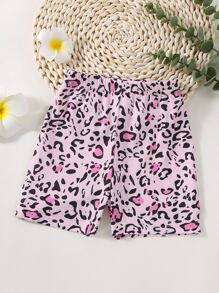 Toddler Girl Leggings Tất cả trên in Giải trí - Hồng - Xem 1