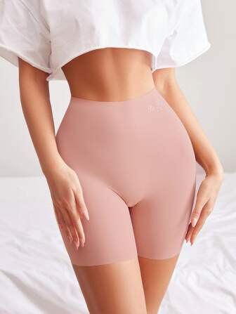 NudeFit Women's Casual Comfy Apricot Print Boyshorts With Medium Stretch Fabric