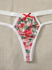 Set de lencería floral con abertura - Multicolor - Ver 4