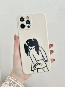 Funda para móvil con dibujos animados chica - Blanco y Negro - Ver 1