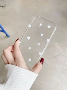TPU Heart Shaped Shockproof Phone Case Compatible With IPhone 15 Pro Max/14 Plus/13 Pro Max/12/11/7G/7P/IX/XR/XS Max - White - View 2