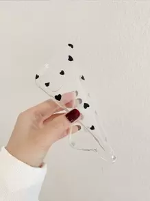 TPU Heart Shockproof Phone Case Compatible With IPhone 15 Pro Max/14 Plus/13 Pro Max/12/11/7G/7P/IX/XR/XS Max - Black - View 3