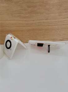 Clear Phone Case With Slide Cover & Ring Holder Compatible With Galaxy Z Flip3 - Black - View 3