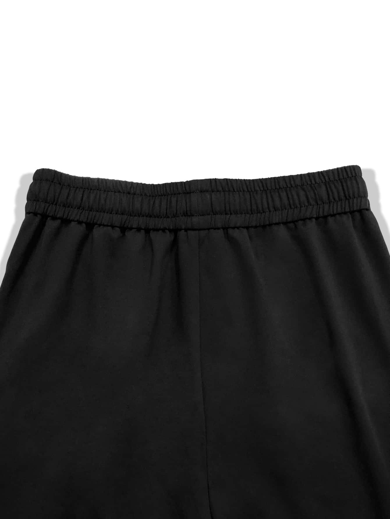 Manfinity EMRG Men Letter Graphic Drawstring Waist Shorts - Black - View 6