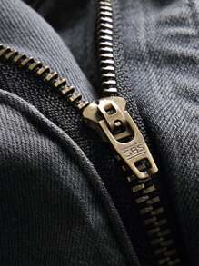 Manfinity uomo Jeans strappati con strass - Grigio Scuro - Visualizzare 5