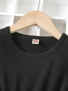 SHEIN Váy không tay màu trơn thường ngày cho cô gái trẻ, hoàn hảo cho các hoạt động ngoài trời mùa hè, thể thao, trang phục thường ngày, du lịch, kỳ nghỉ, tiệc tùng và trường học - màu đen - Xem 6