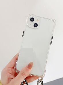 防摔透明手機殼附帶繩子 - 黑與白 - 查看 3