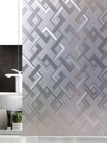 Geometric Print Window Privacy Sticker - Grey - View 3