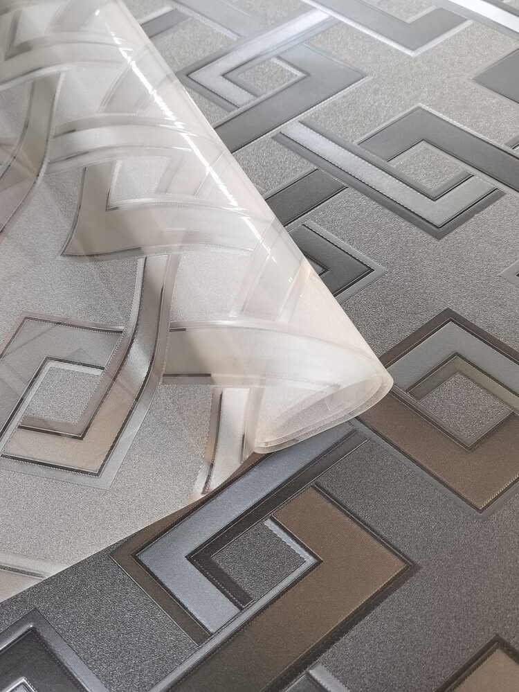 Geometric Print Window Privacy Sticker - Grey - View 5