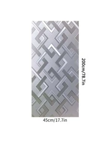 Geometric Print Window Privacy Sticker - Grey - View 6