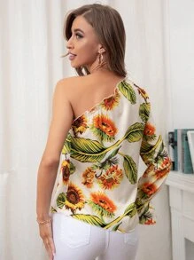 SHEIN Clasi Áo sơ mi nữ Xù Nhiệt đới Boho - Nhiều màu - Xem 2