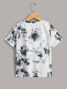 SHEIN Tween Boy Letter Graphic Round Neck T-Shirt
