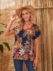 EMERY ROSE Áo sơ mi nữ Nhiệt đới Boho - Nhiều màu - Xem 1