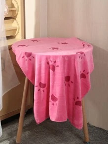 Cartoon Graphic Dog Absorbent Towel - Hot Pink - View 1