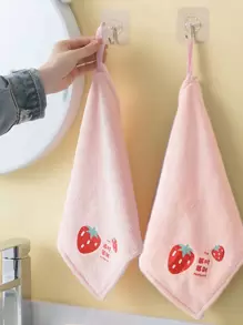 1入組草莓圖案擦手巾 - 粉色 - 查看 1
