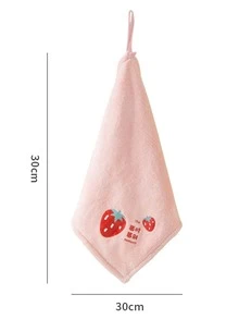 1入組草莓圖案擦手巾 - 粉色 - 查看 2