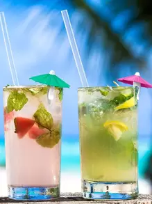 6pcs Umbrella Shaped Glass Marker, Drink Cup Clip Decoration For Party - Multicolor - View 2