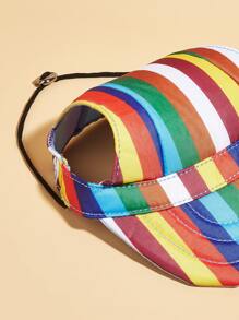 Mũ bảo hiểm cho thú cưng in sọc cầu vồng - Nhiều màu - Xem 3
