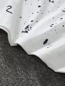 Manfinity Men Slogan & Skull Print Tee