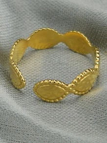 טבעת פתוחה פשוטה - זהב צהוב - ראה 2