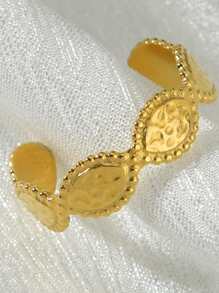 טבעת פתוחה פשוטה - זהב צהוב - ראה 5