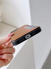 1 pieza Funda de teléfono de PU con ranura lateral para tarjeta TPU compatible con Apple iPhone 14 Pro Max
