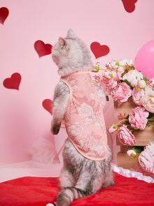 PETSIN Valentine's Day Rose Print Pet Tank - Multicolor - View 2