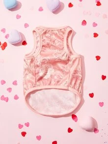 PETSIN Valentine's Day Rose Print Pet Tank - Multicolor - View 4
