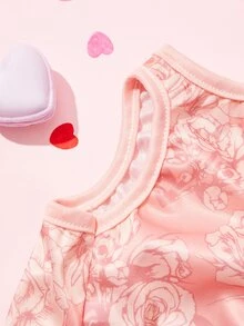 PETSIN Valentine's Day Rose Print Pet Tank - Multicolor - View 6