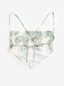 Soleia Áo hai dây Bất đối xứng Lộ Lưng Buộc lại Nhiệt đới Boho - Nhiều màu - Xem 2