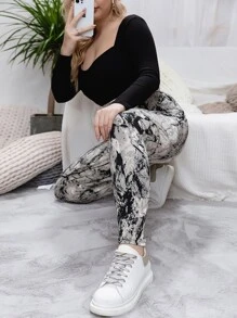 Mulvari Plus All Over Print Leggings - Multicolor - View 3