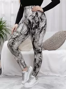 Mulvari Plus All Over Print Leggings - Multicolor - View 1