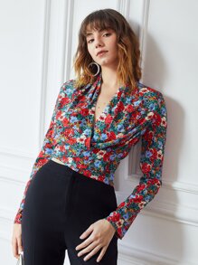 SHEIN Áo sơ mi nữ Hoa Tất cả trên in Boho - Nhiều màu - Xem 1